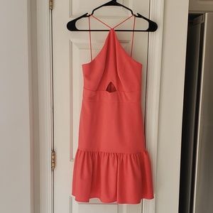Coral Scuba Halter dress